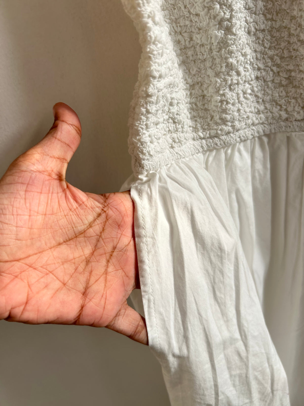 Zara Balloon White Dress