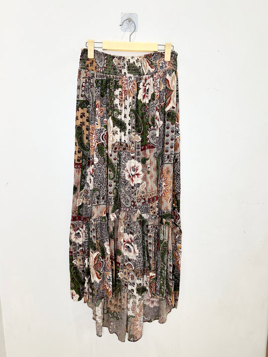 Side Slit Boho Skirt