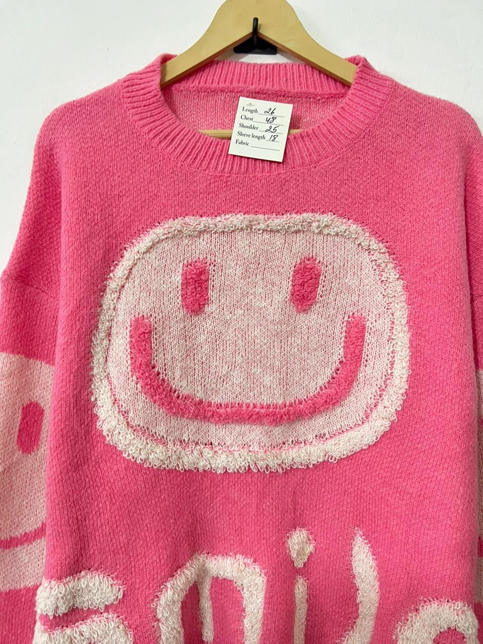Pink Smile Sweater