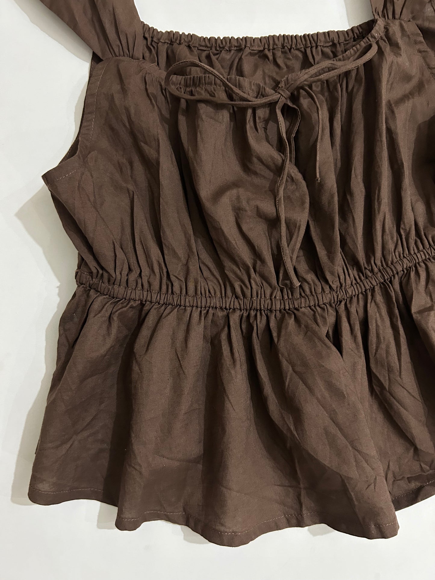 Brown Knot Top