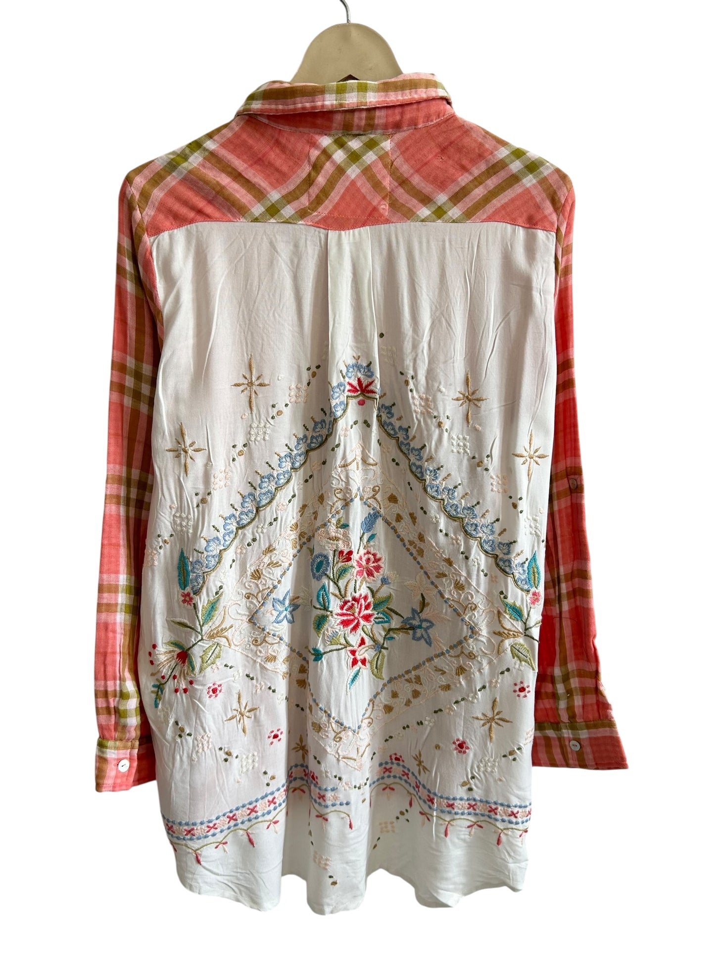 Back Embroidered Striped Shirt