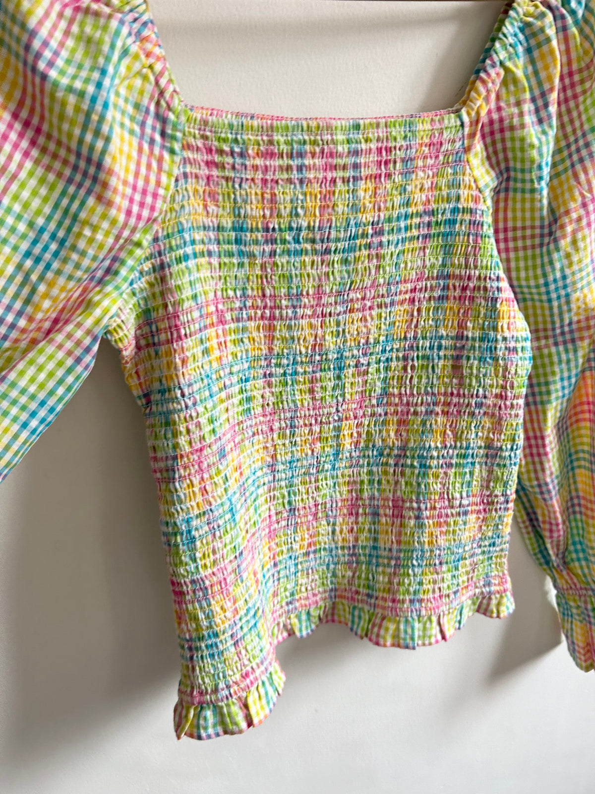 Ruched Multicolor Top: 36”
