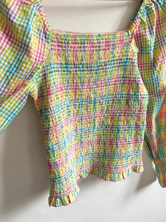 Ruched Multicolor Top: 36”