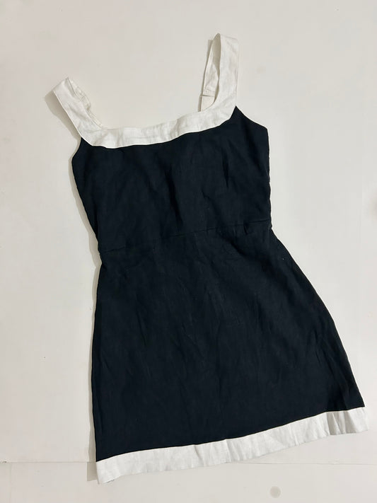 Linen Blend Strap Dress