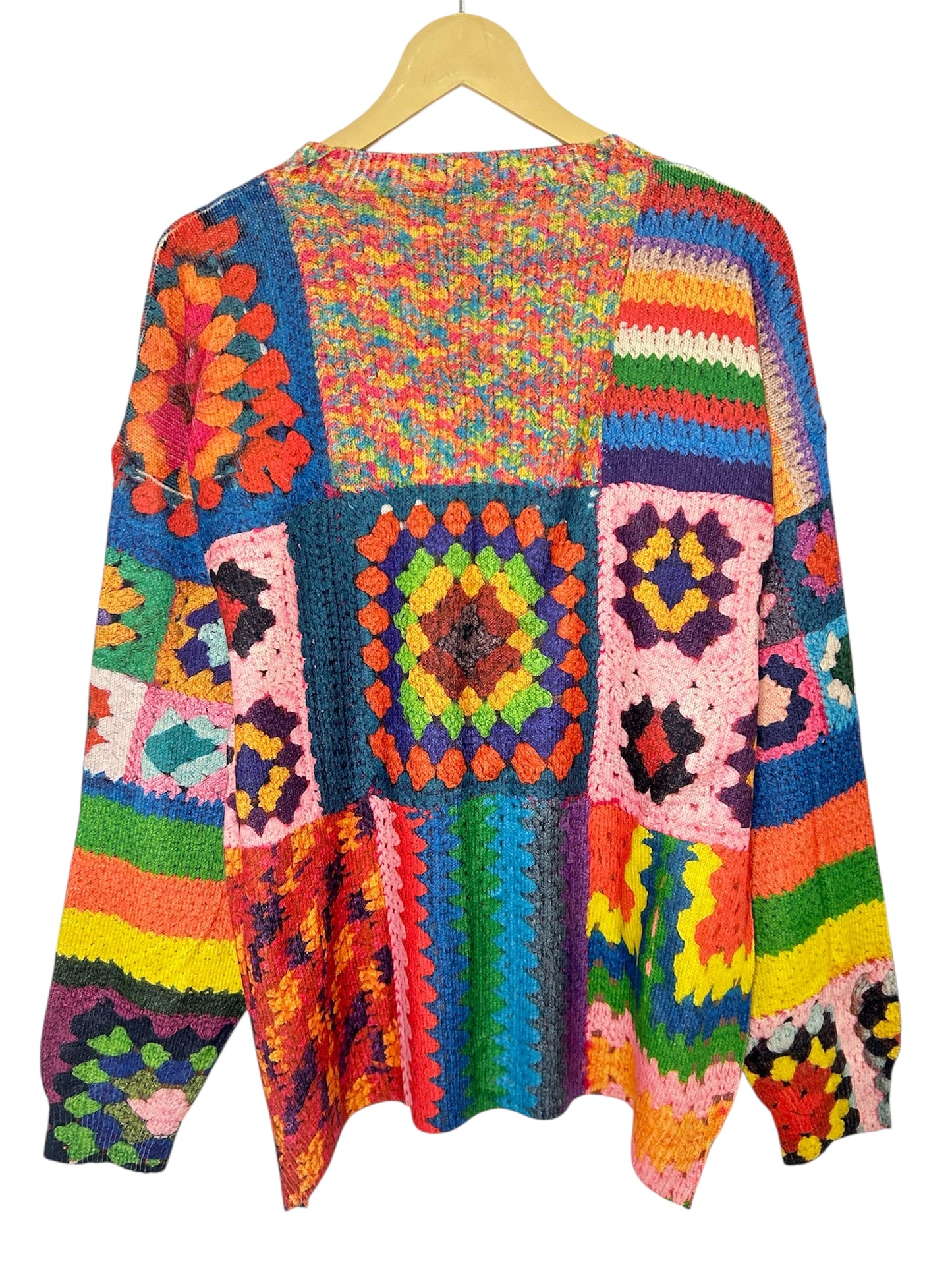 Crochet Print Sweater