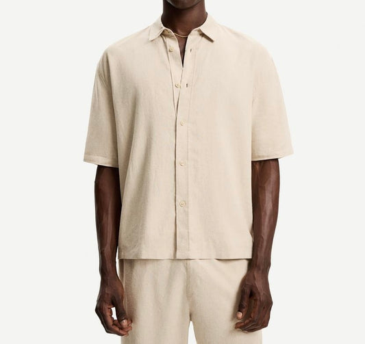 BERSHKA Linen Blend Shirt