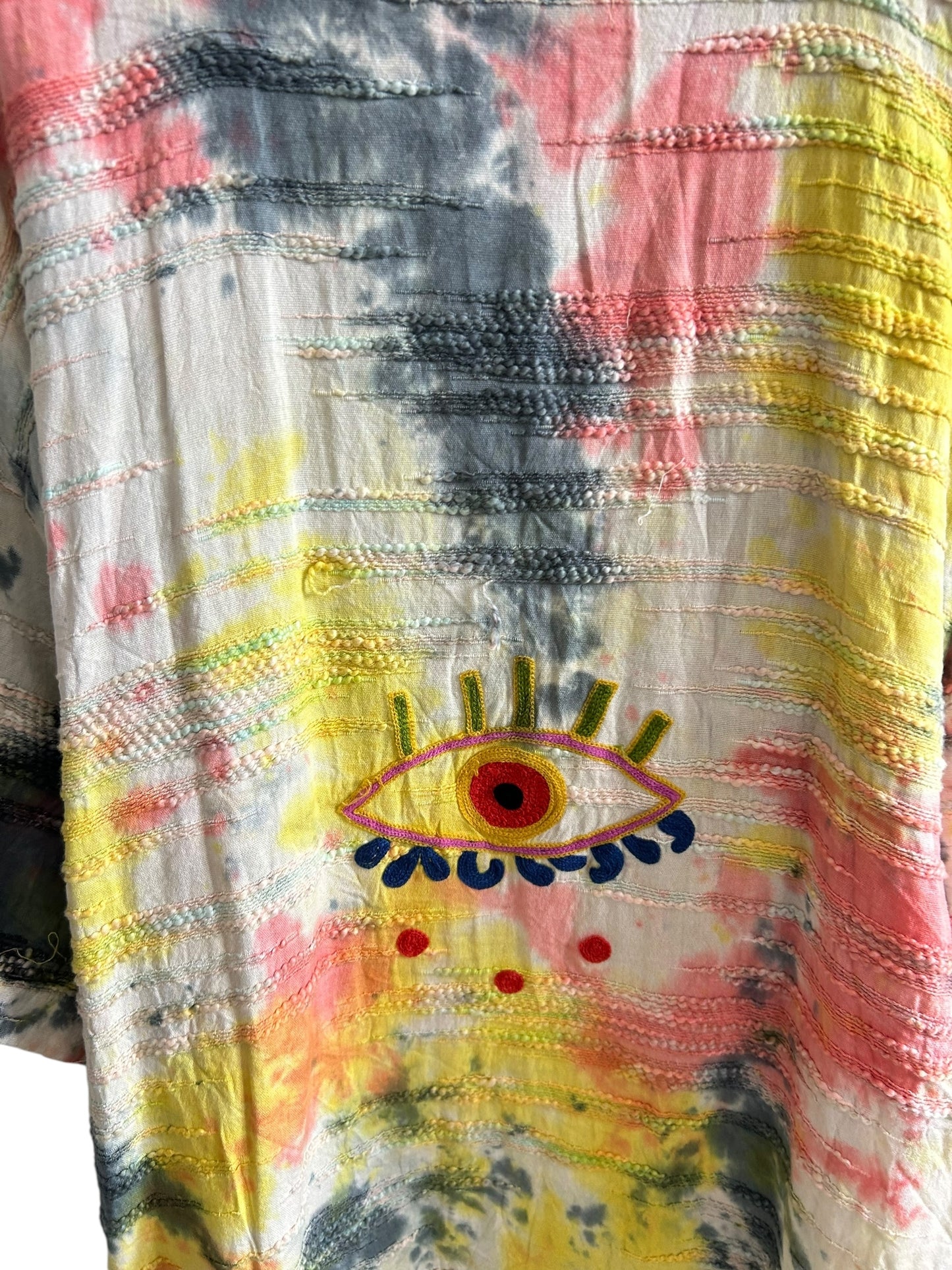 Evil Eye Cotton Tie Dye Shrug