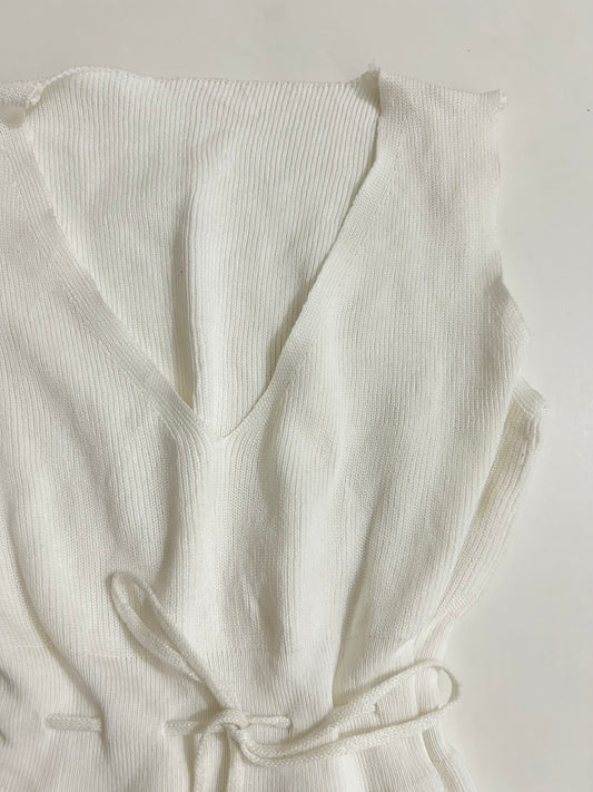 White String Peplum Top