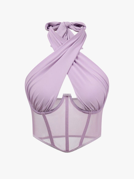 Halterneck Mauve Top