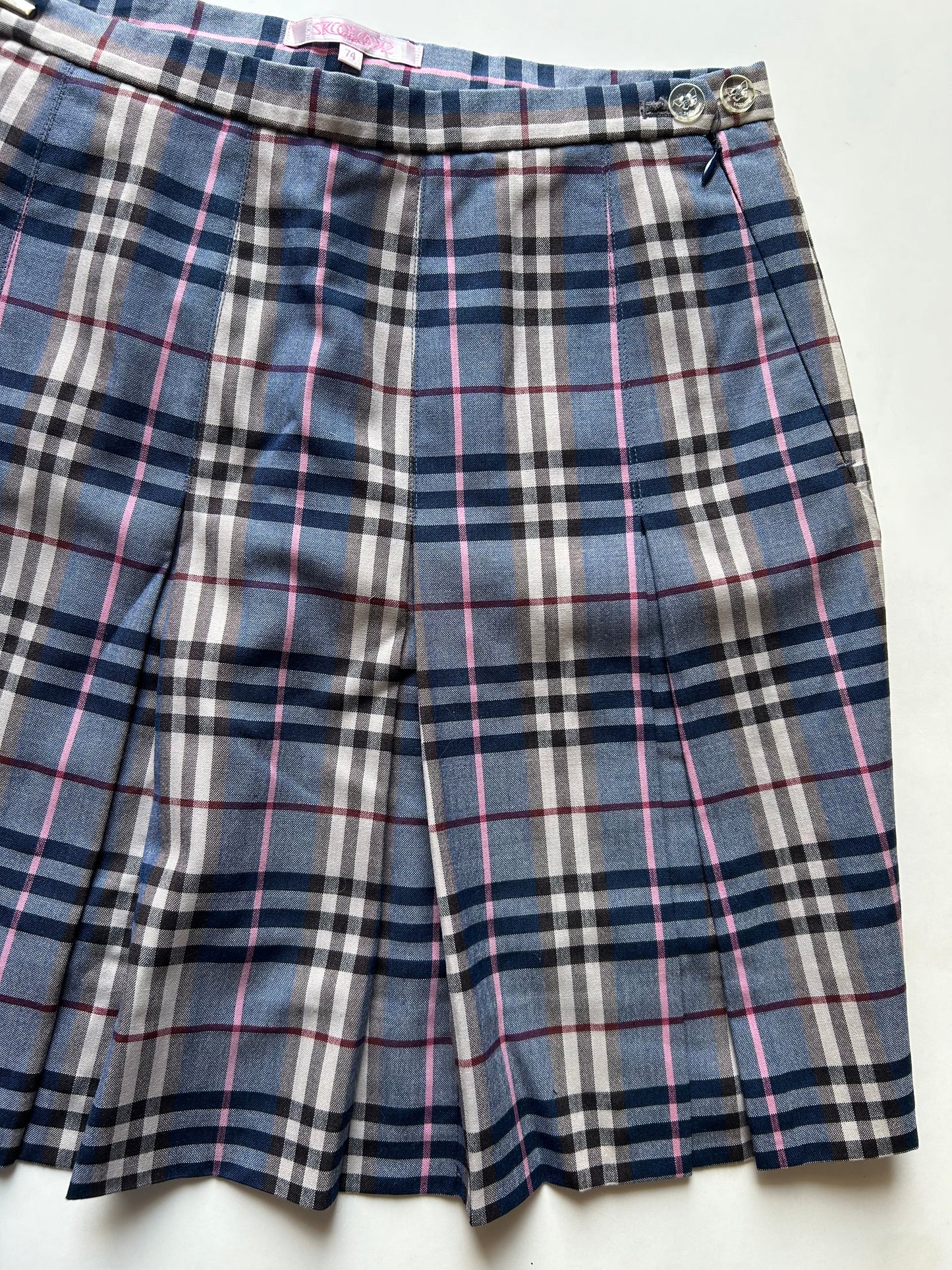 Blue Checkered Waist 30