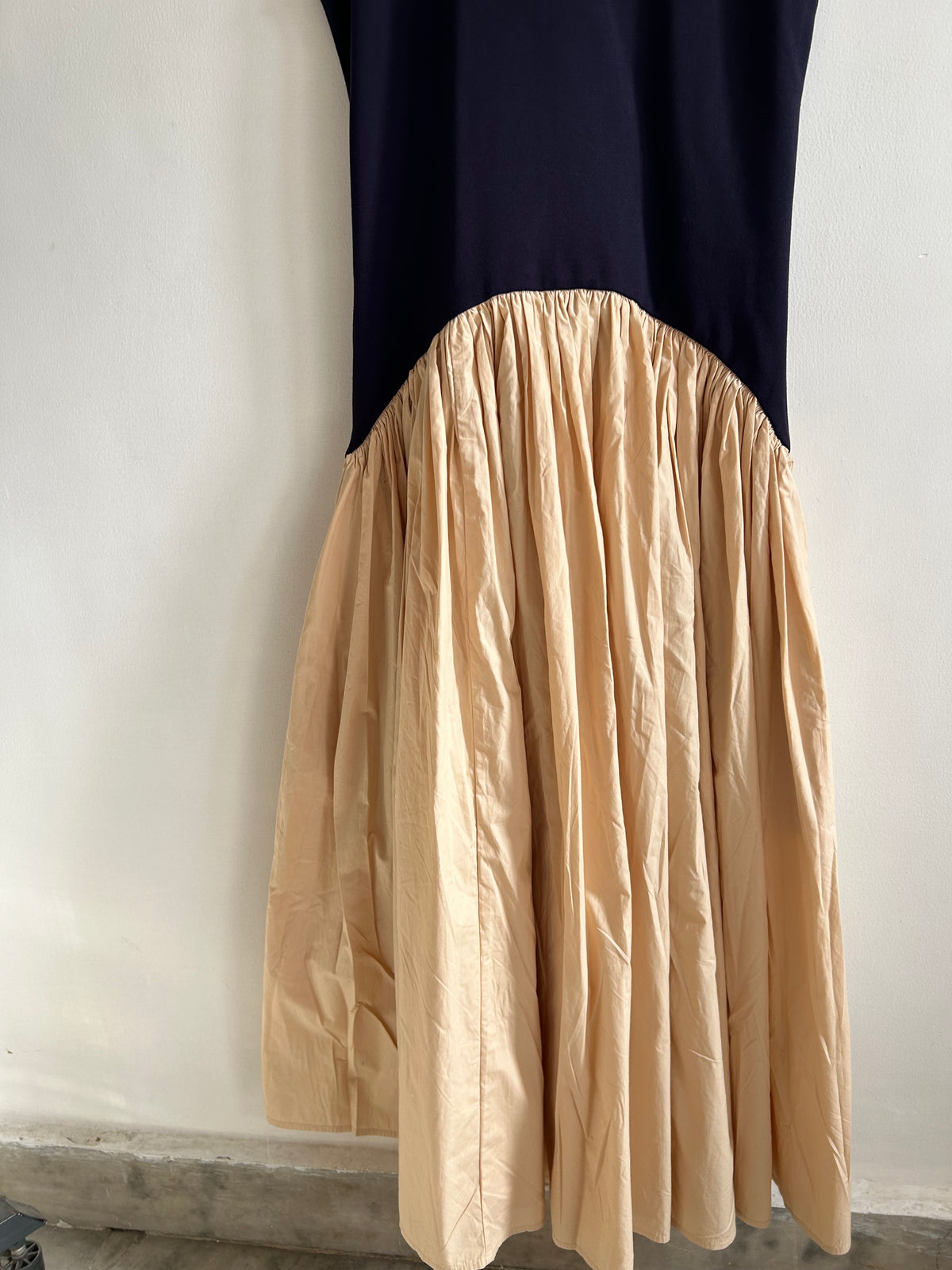 Colorblock Navy Blue Dress: 34”