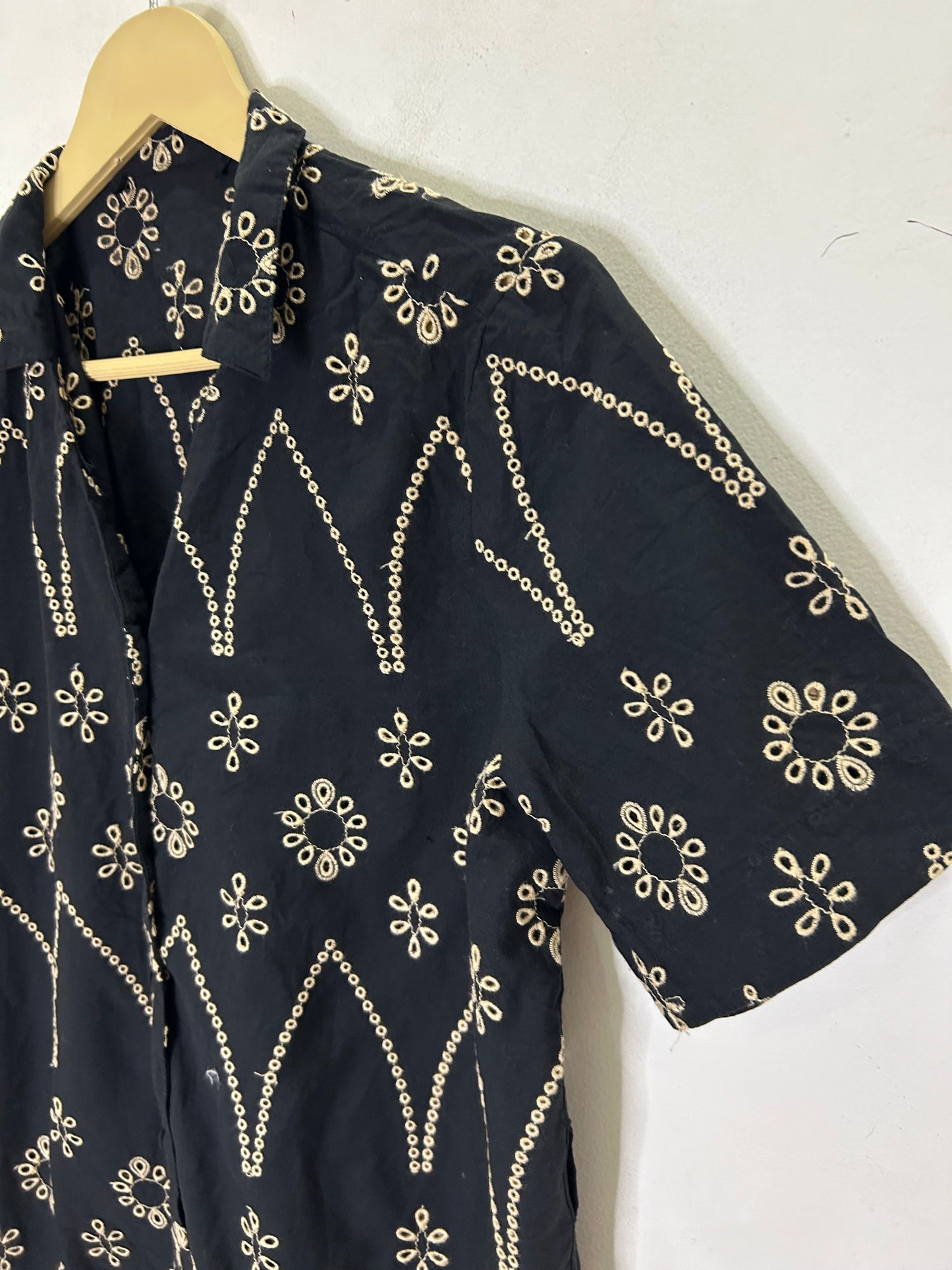 Black Embroidered Shirt