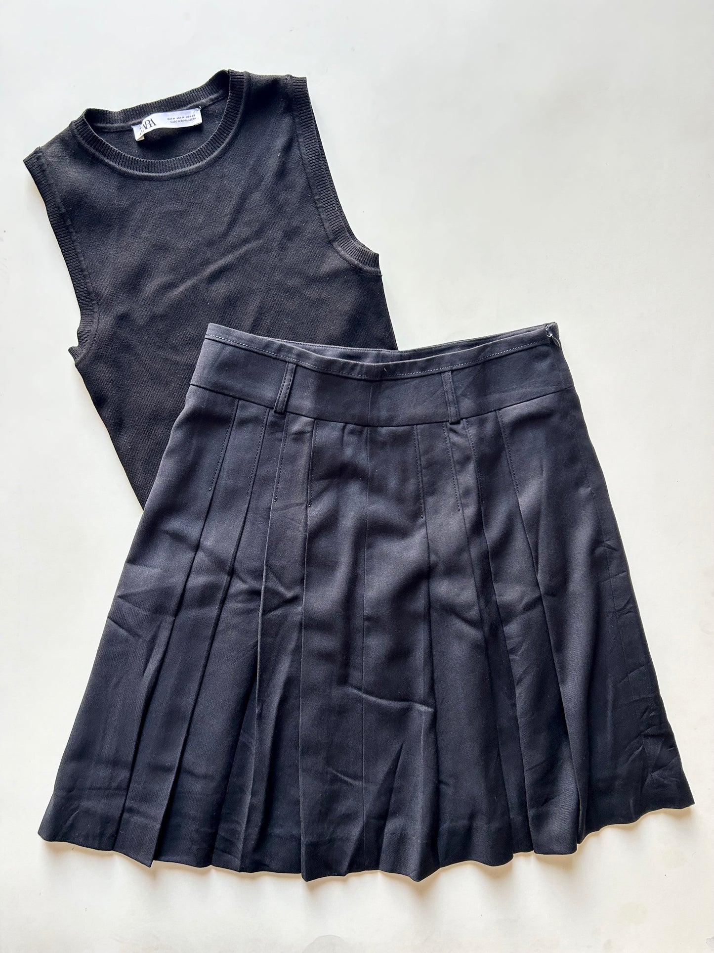 Navy Blue Skirt Waist 28”
