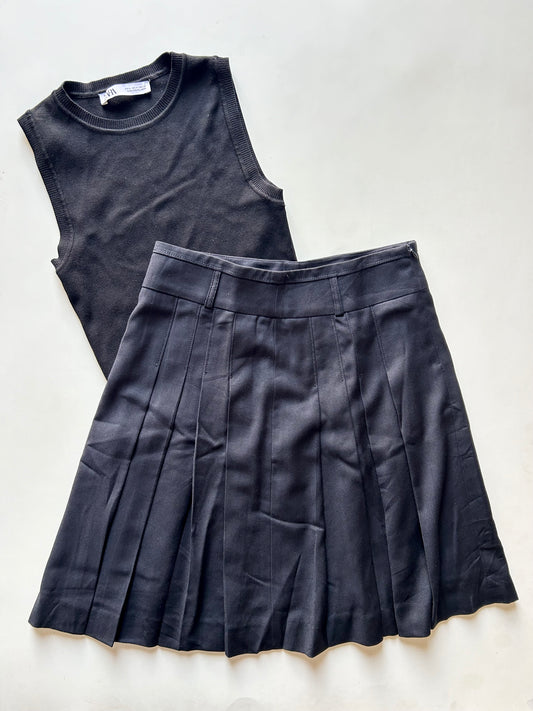Navy Blue Skirt Waist 28”