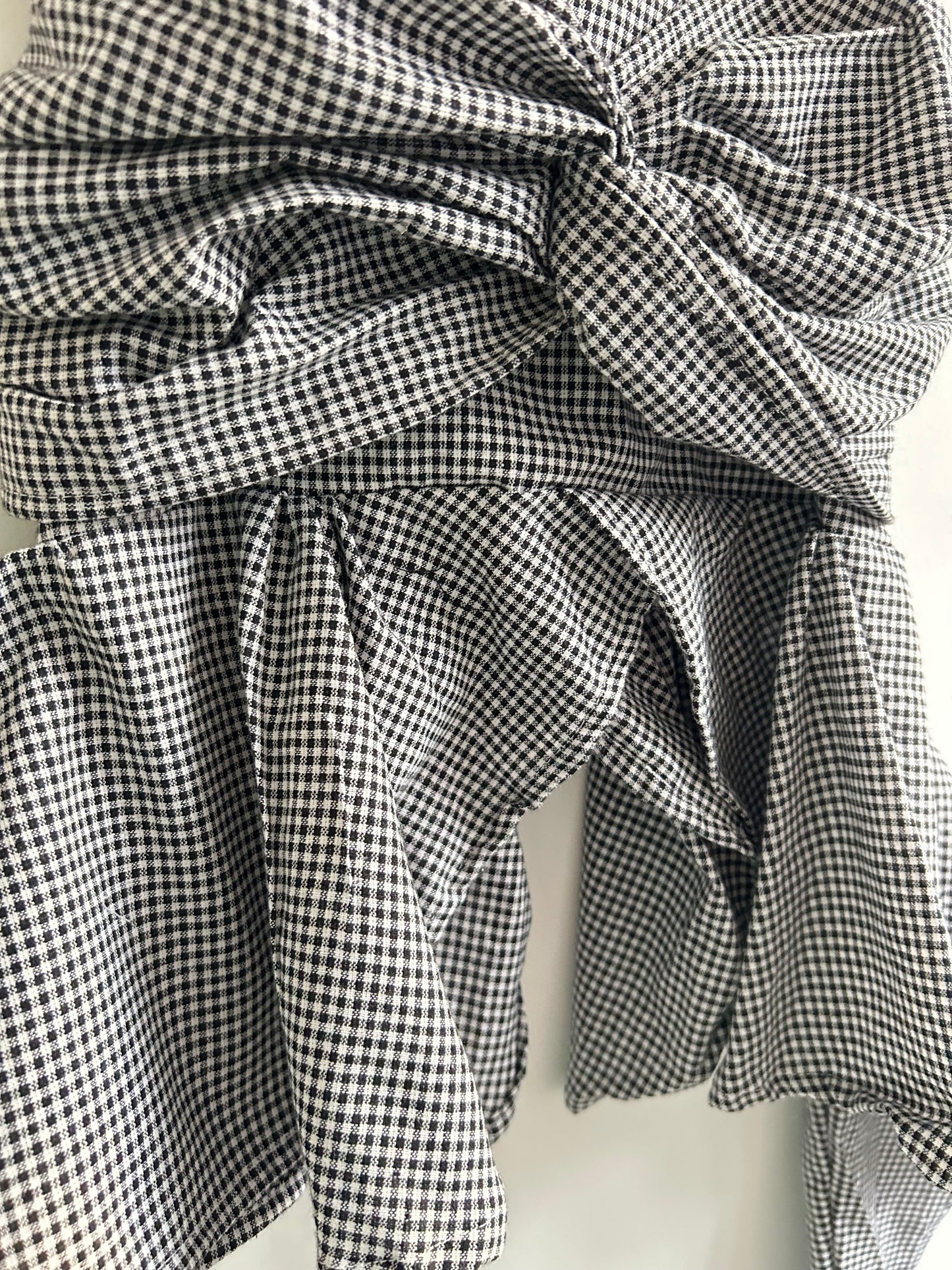Gingham Black Top