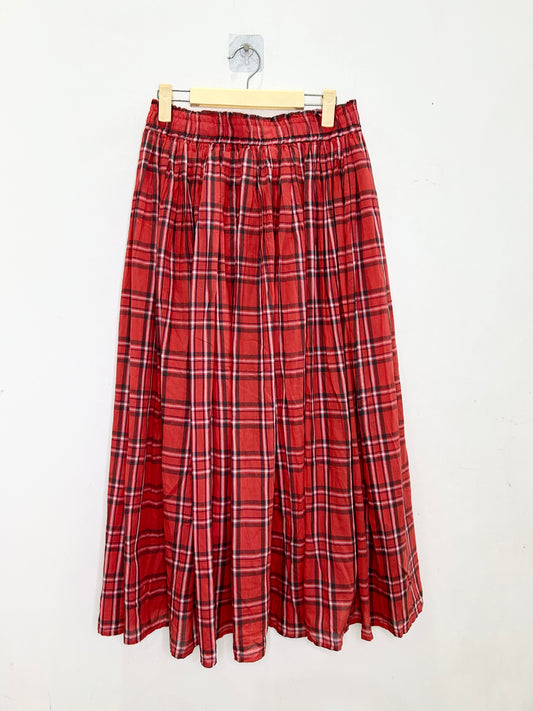 Plaid Cotton Skirt