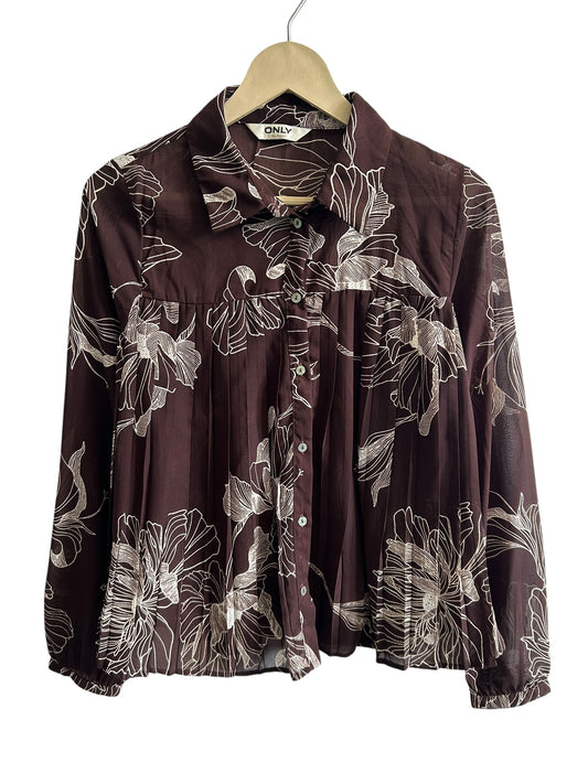 Brown Floral Top