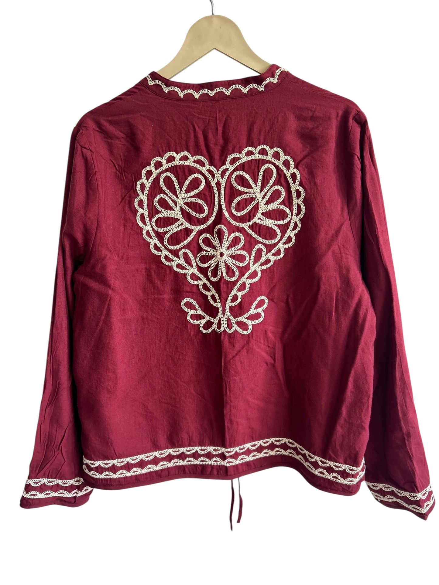 Cotton Embroidered Knot Top