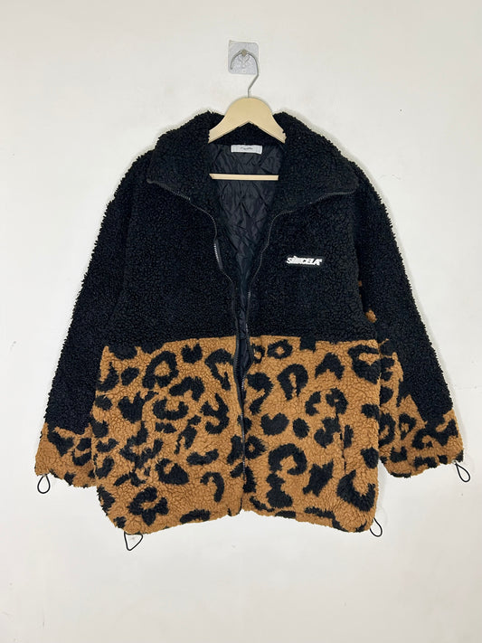 Furry Leopard Print Jacket
