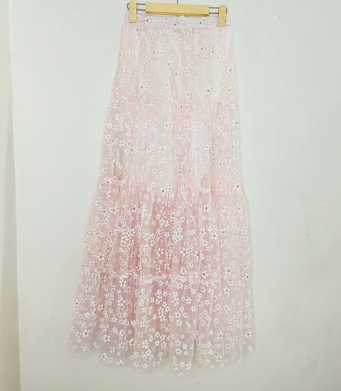 Floral Sheer Skirt (with lining)