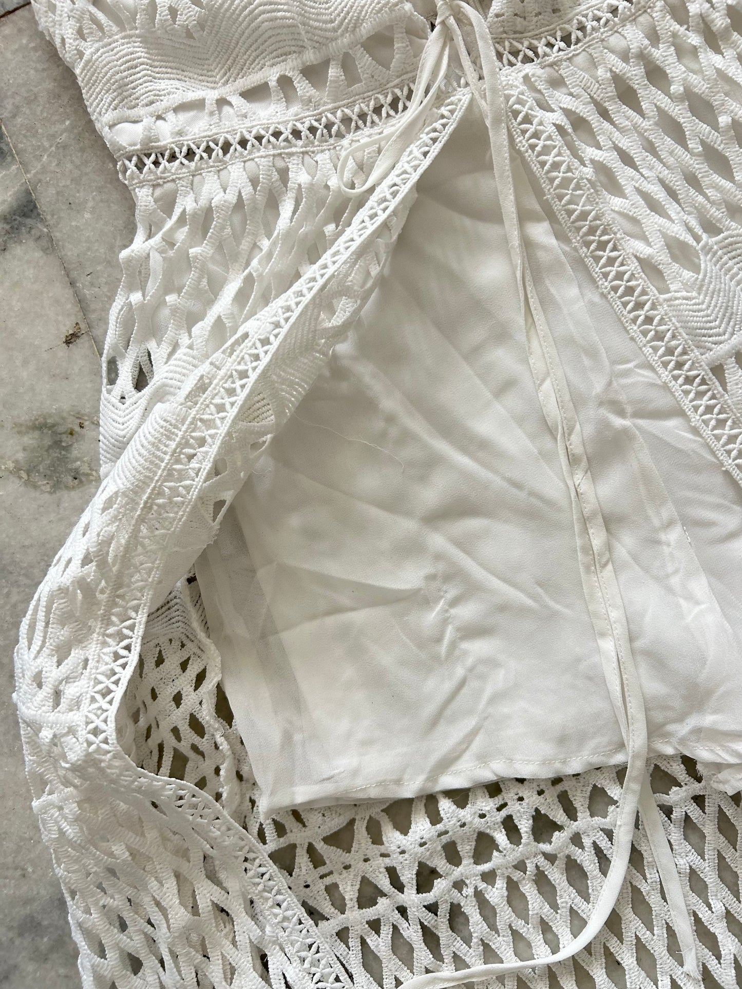 Playsuit with attached shrug
