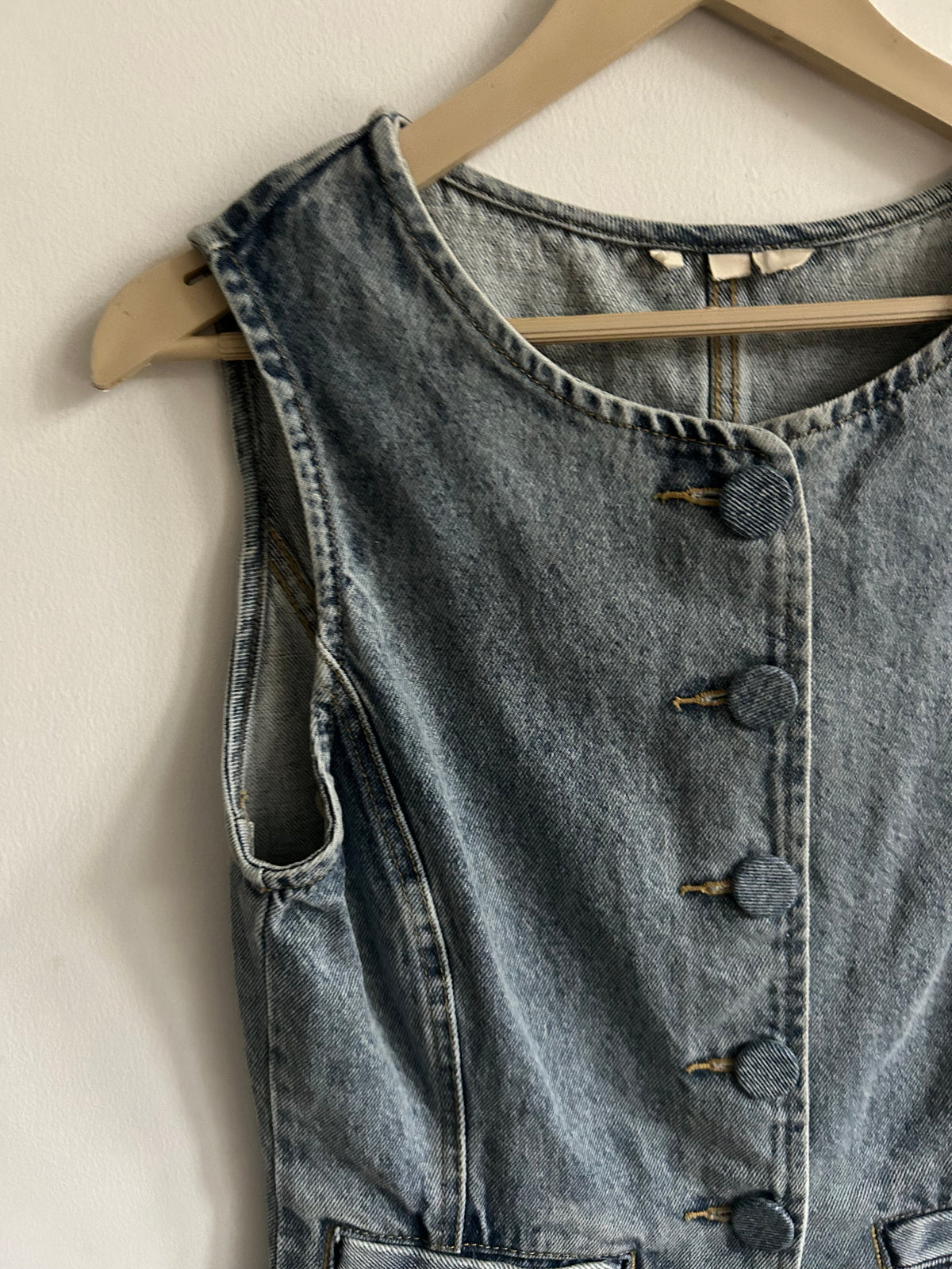 Denim Vest Top: 34”