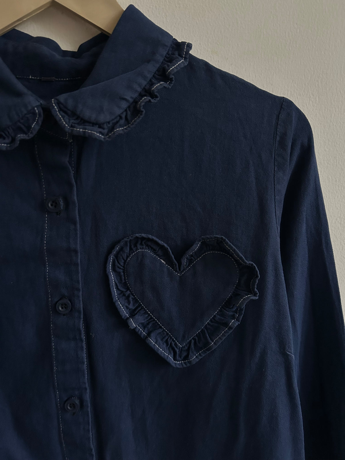 Heart Cotton Shirt: 44”