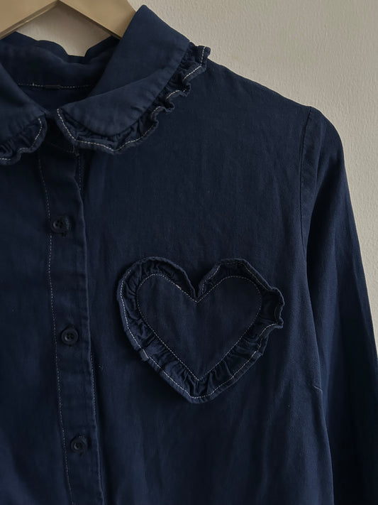 Heart Cotton Shirt: 44”