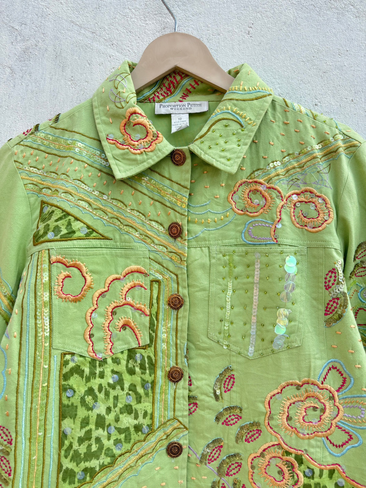 Green Petite Weekend Vintage Jacket: 38”