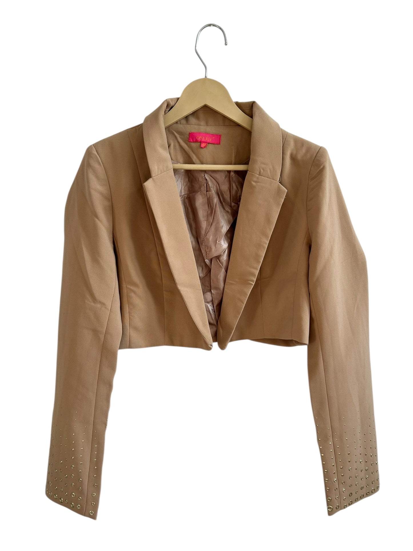 Embellished Beige Blazer