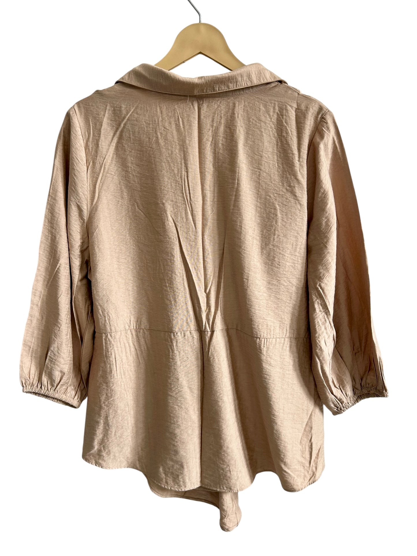 Beige Front Knot Top