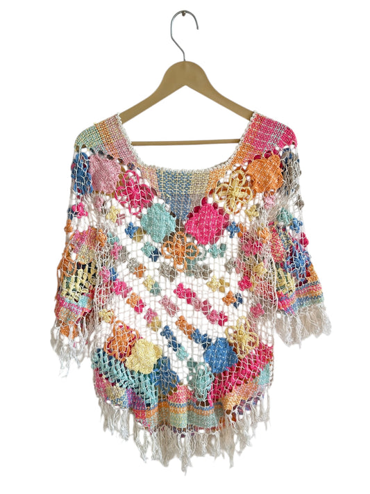 Floral Pastel Crochet Top