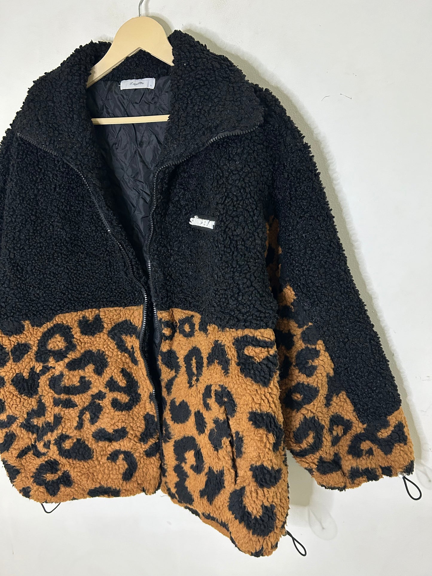 Furry Leopard Print Jacket