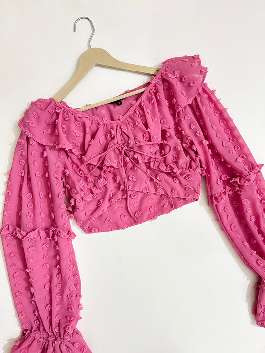 Ruffle Pink Top