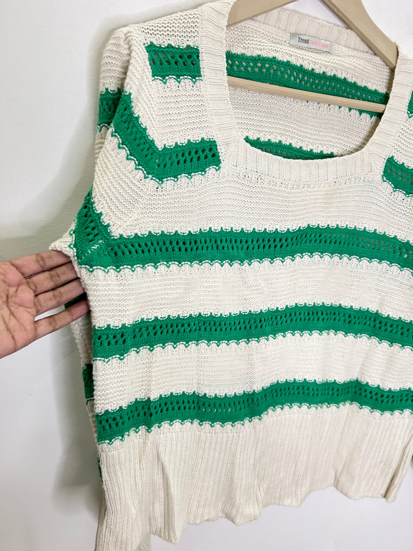 Green Striped Sweater