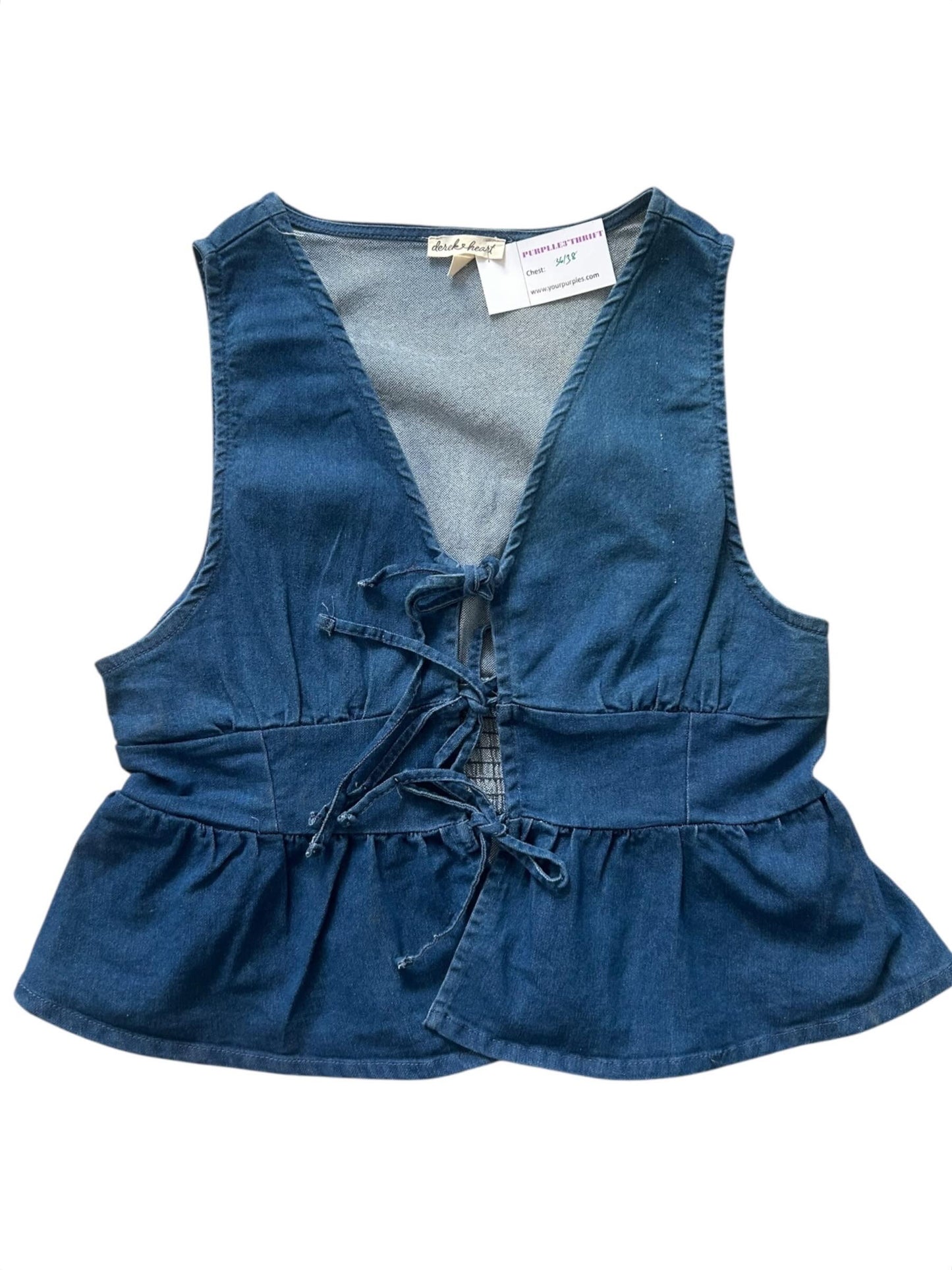 Denim Knot Top:38”
