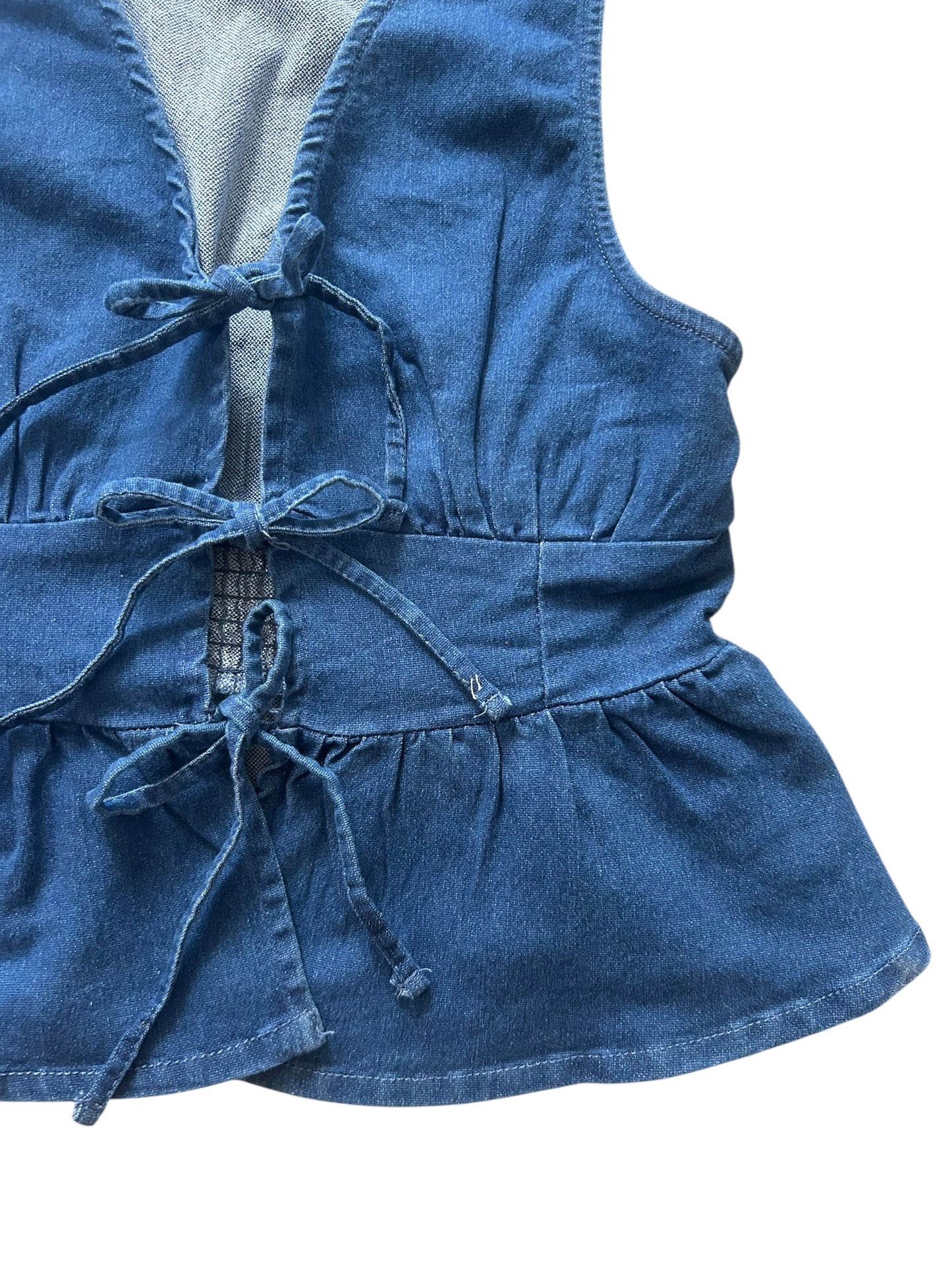 Denim Knot Top:34”