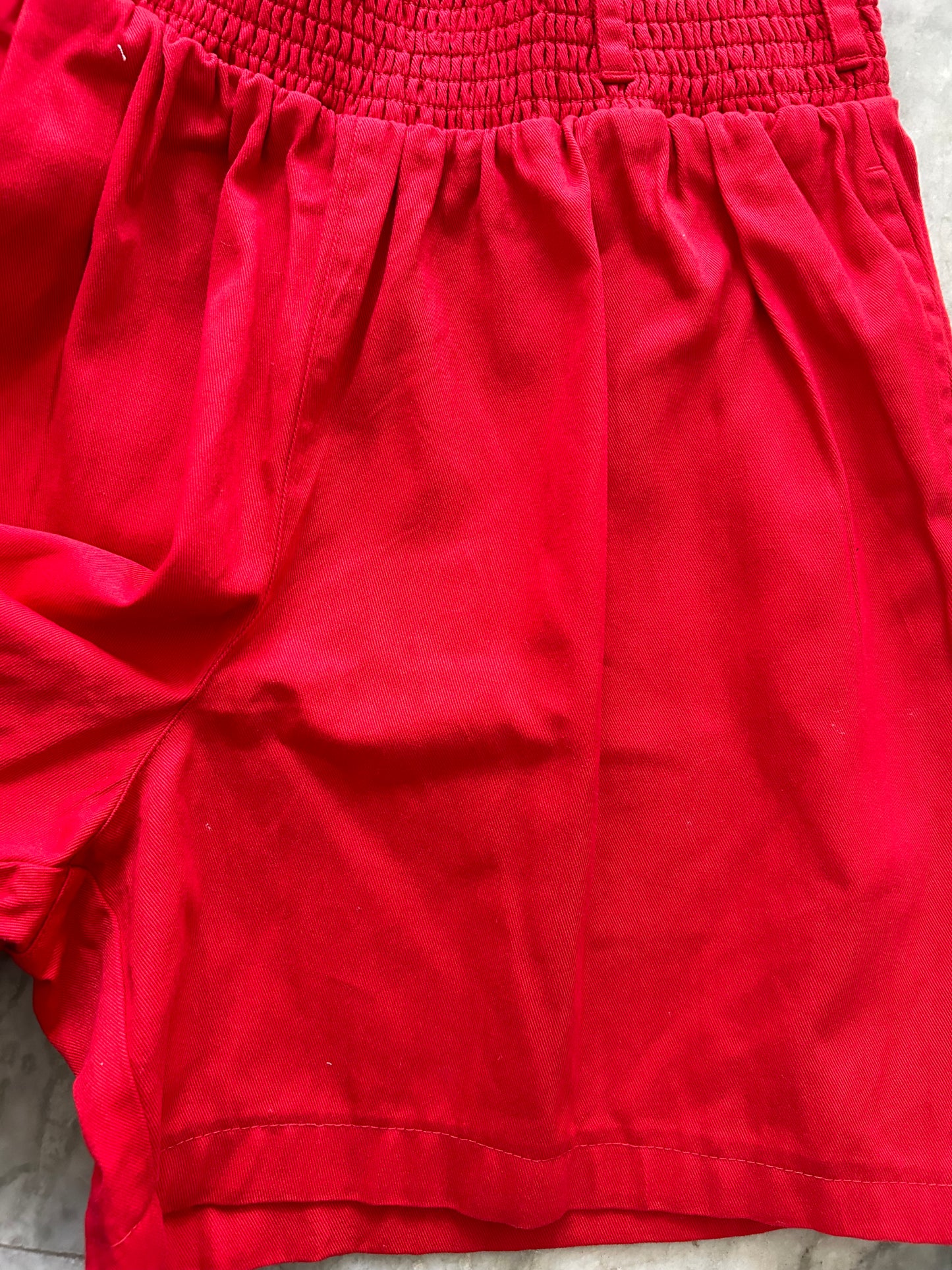 LUCY & YAK Solid Red Shorts