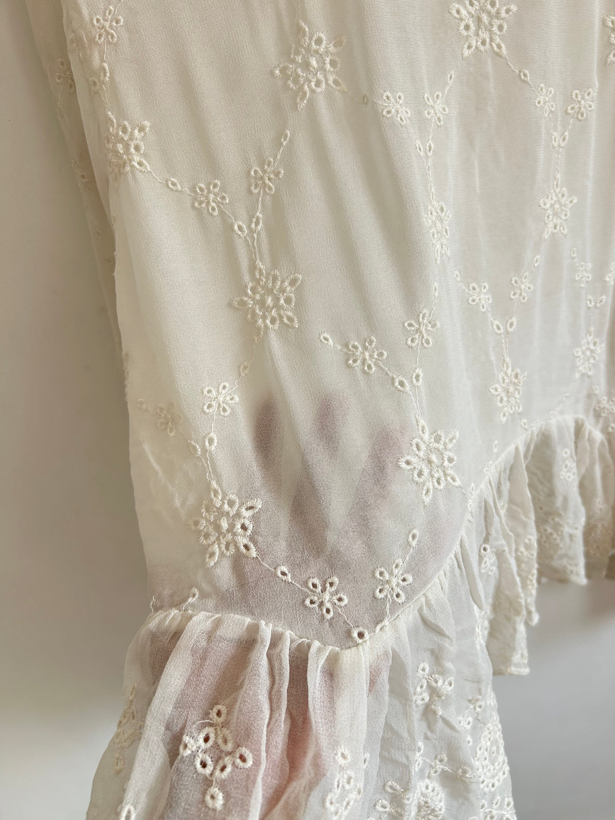 White Button Blouse: 44”