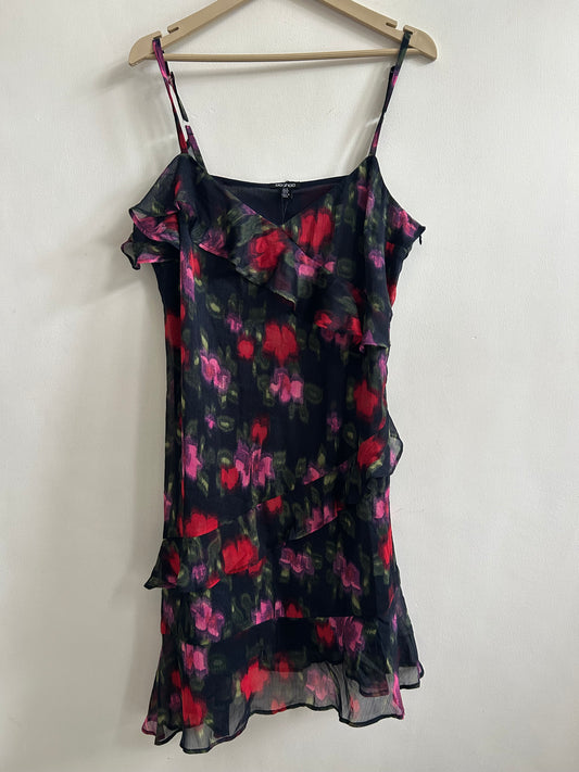 Boohoo Floral Ruffle Dress: 42”