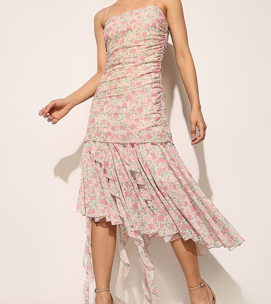 ONLY pink striped sleeveless dress