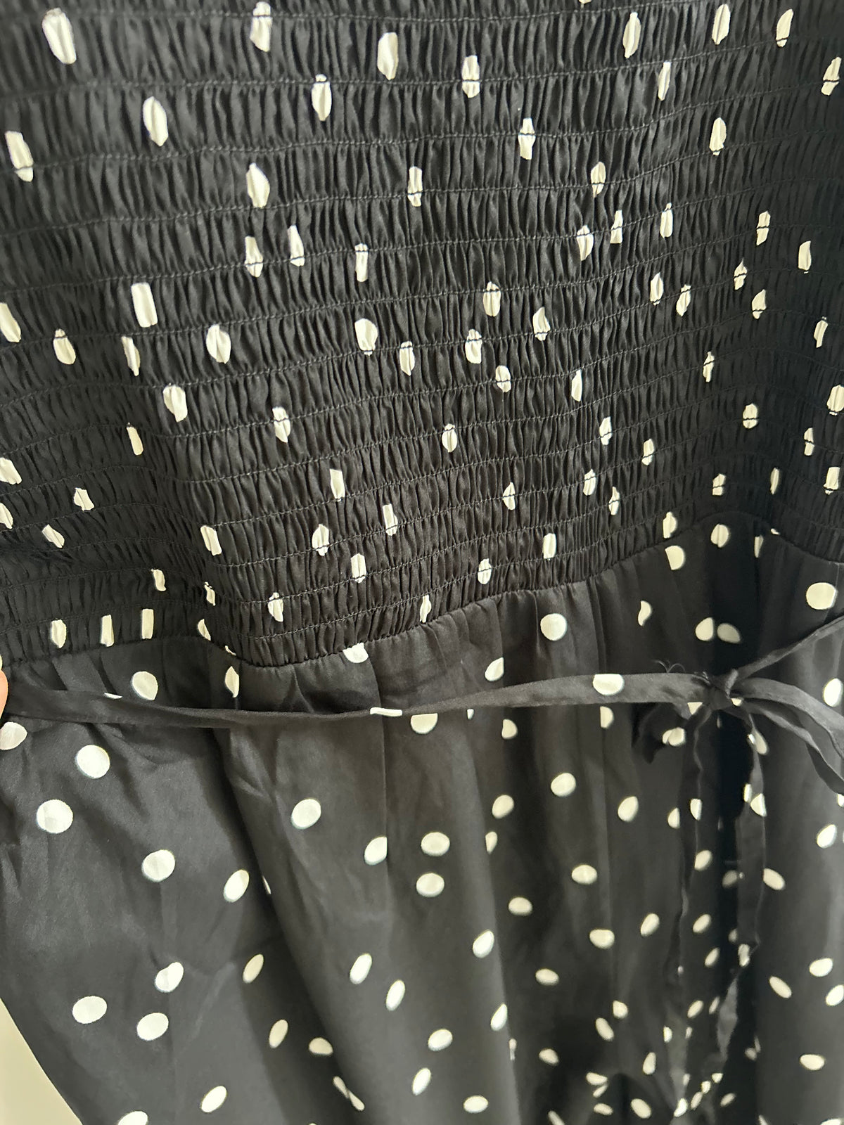 Polka Dot Jumpsuit: 44”