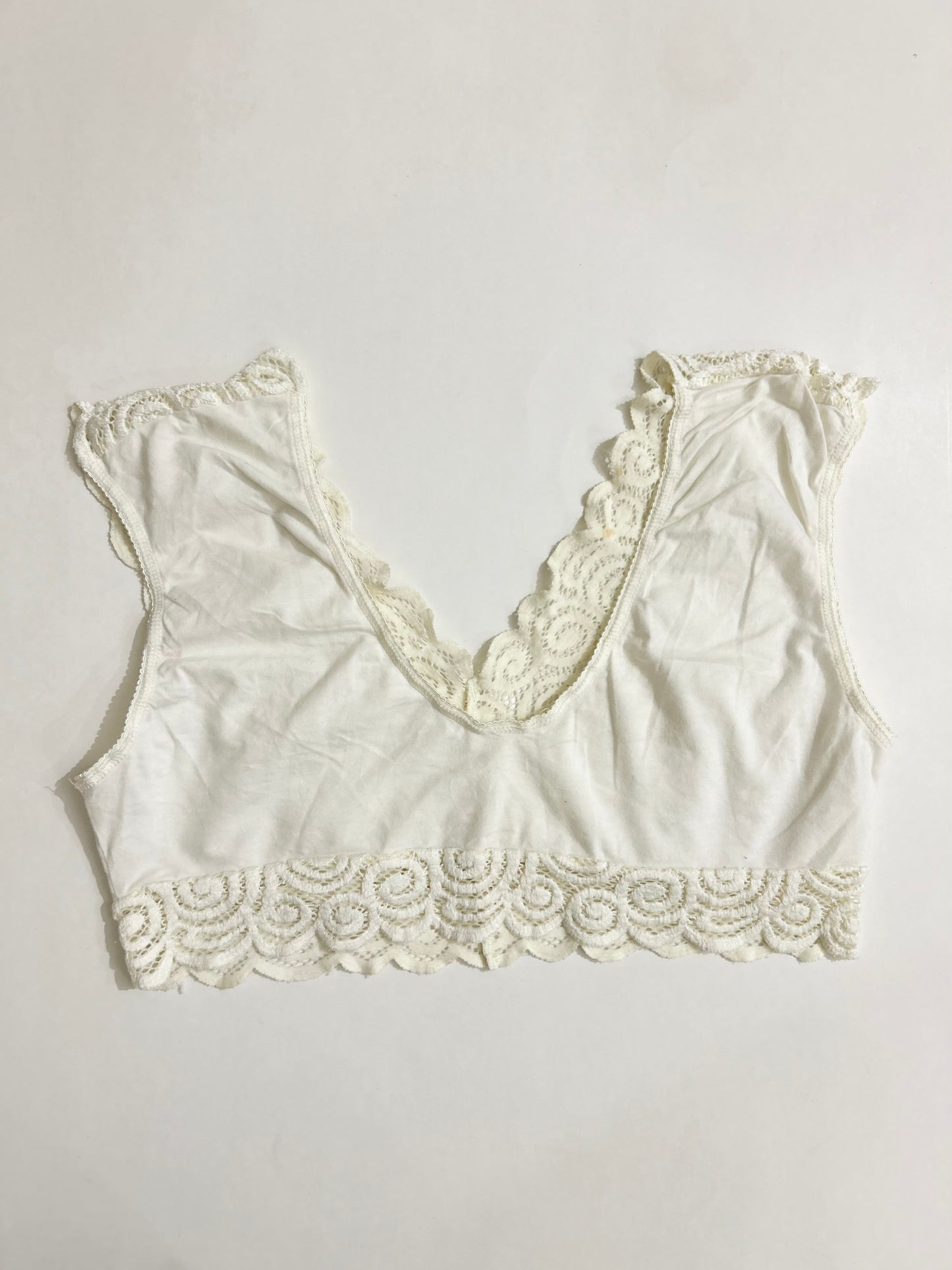 White lace bralette