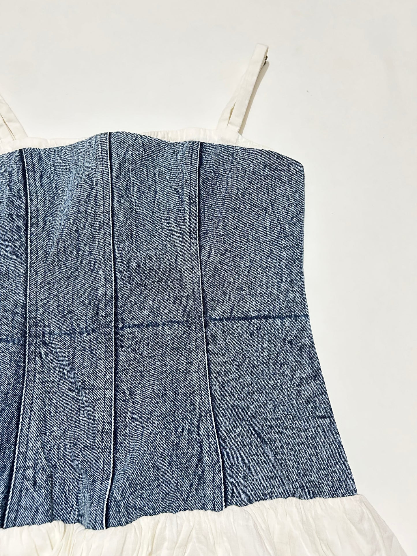 Denim Cotton Romper Dress