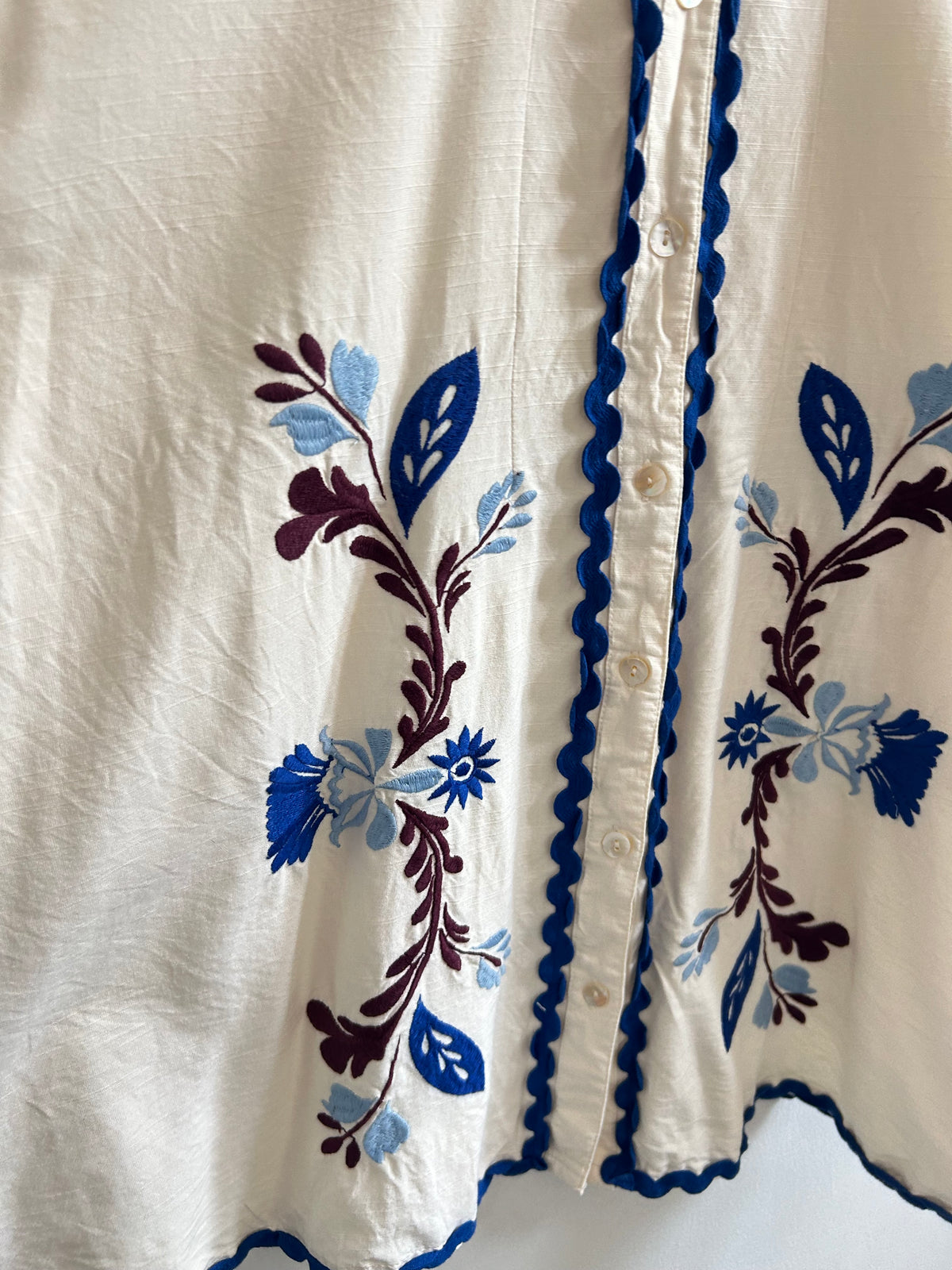 Floral Cotton Shirt: 52”
