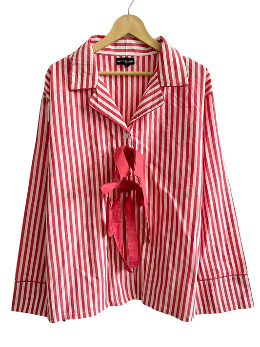 PLT Bow Stripped Shirt