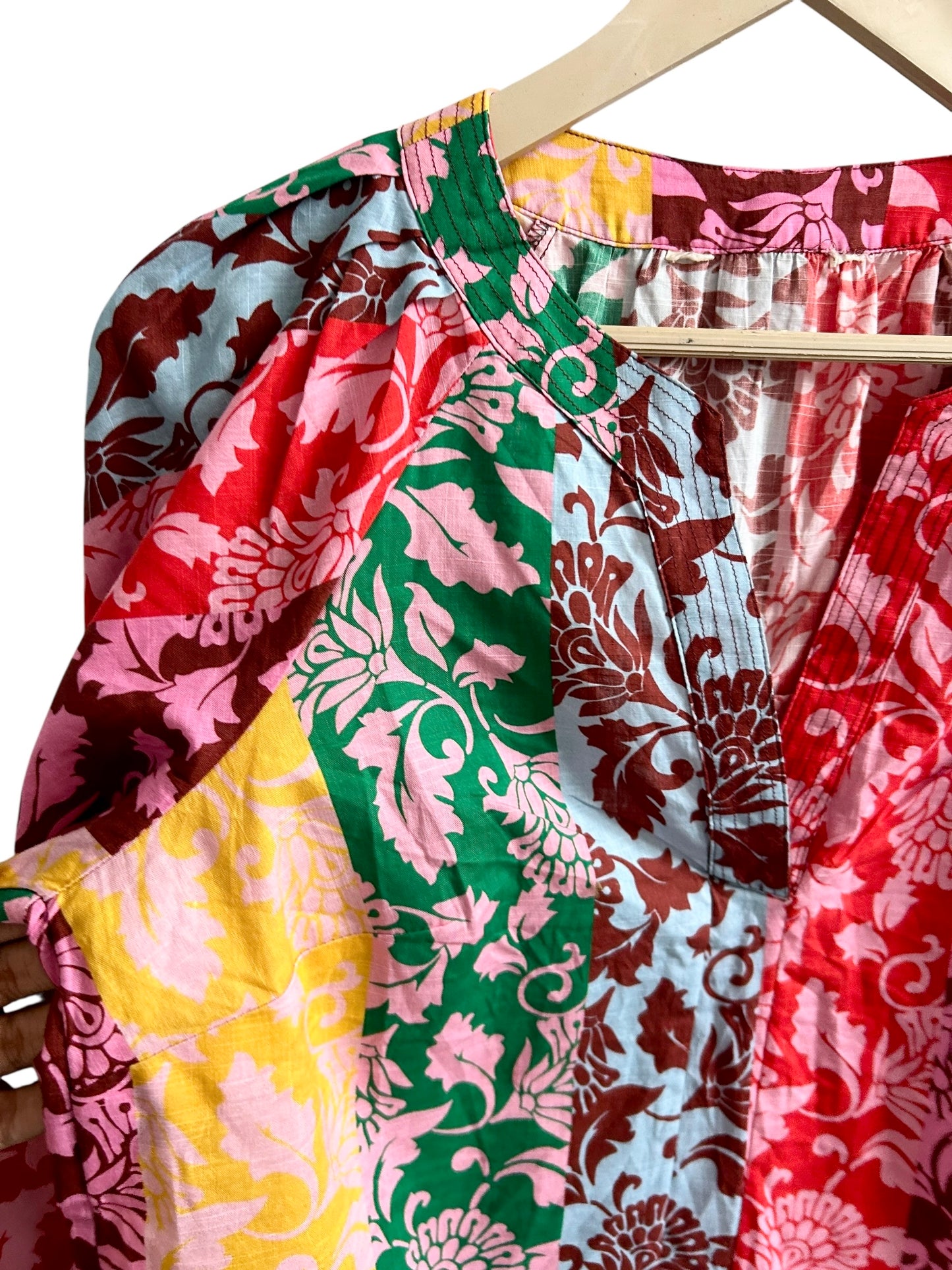 Color block Floral Top