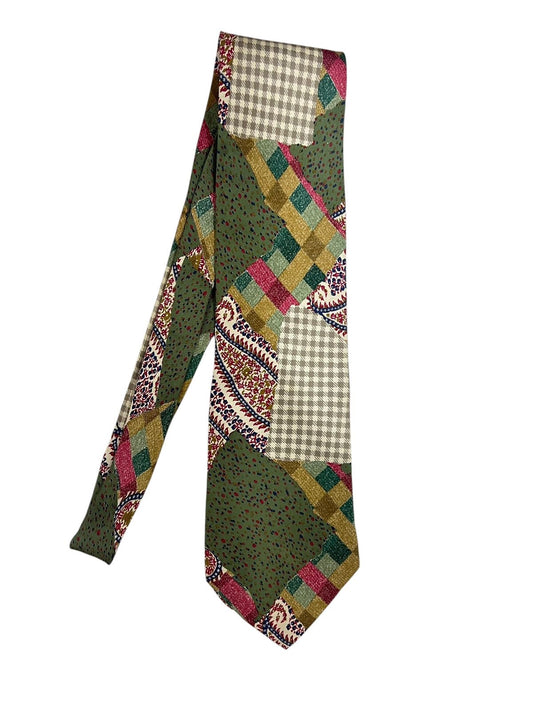 Vintage Patchwork Print Tie