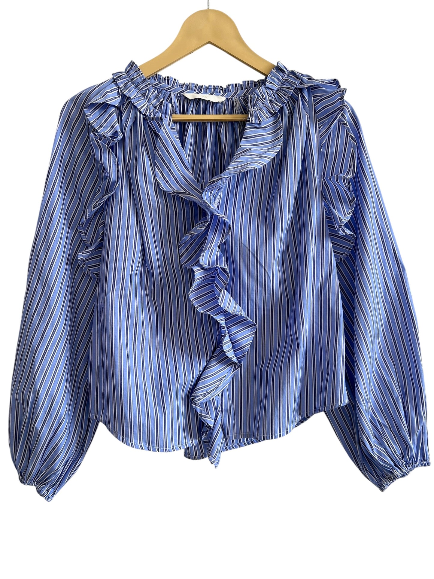 Ruffle Striped Top