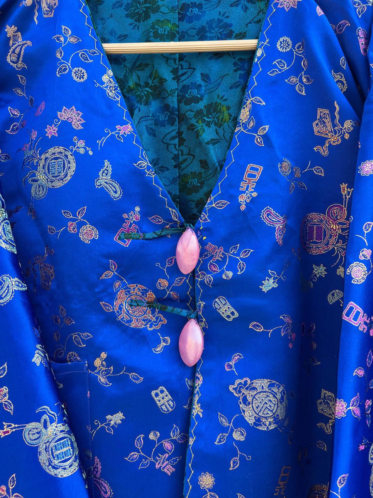 Blue Vintage Jacket: 44”